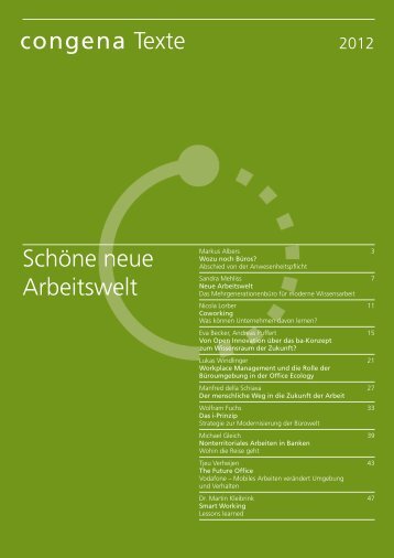 congena Texte Schöne neue Arbeitswelt - congena GmbH