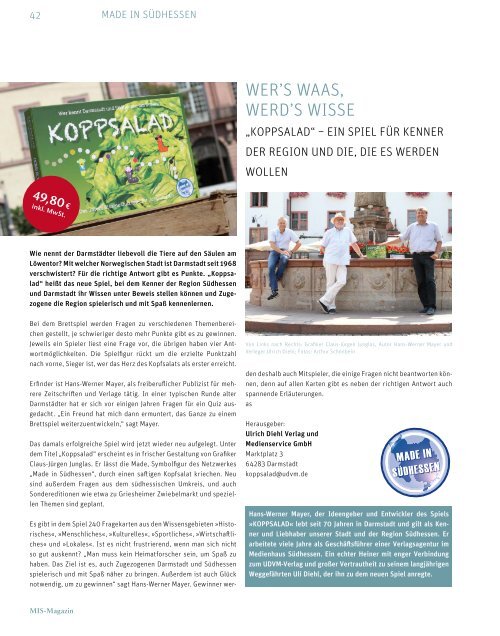 M das Magazin für Wirtschaft und Gesellschaft - Darmstadt No. 03 2020