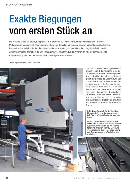 BEI STAHL IN FORM – NEUESTER STAND - x-technik