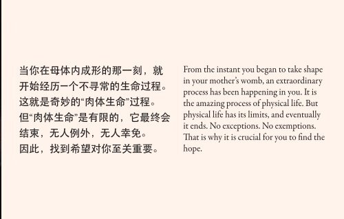 Finding the Hope Booklet in Chinese/English