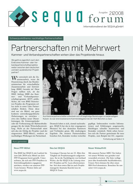 Synergie-Effekte waren unsere Intention - sequa gGmbH