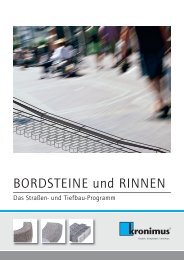 BORDSTEINE und RINNEN - Kronimus AG