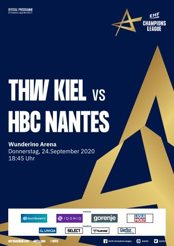 Champions League Hallenheft 24.09.2020 THW Kiel vs. HBC Nantes