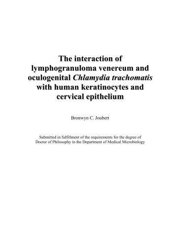 The interaction of lymphogranuloma venereum and oculogenital ...