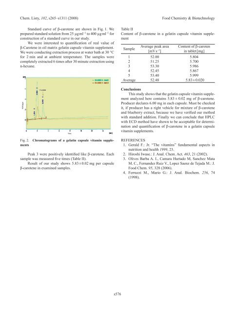 3. FOOD ChEMISTRy & bIOTEChNOLOGy 3.1. Lectures