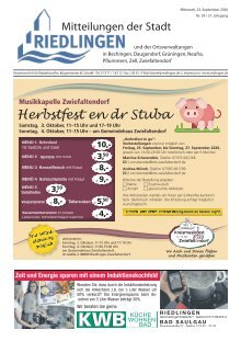 Amtliches Mitteilungsblatt Riedlingen 23.09.2020