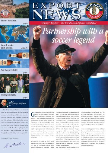 Partnership with a soccer legend - Erdinger