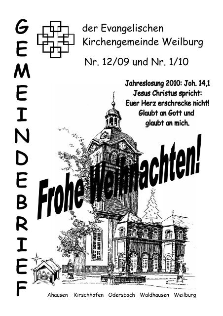 Evangelische Kirchengemeinde Weilburg - Ev. Kirchengemeinde ...