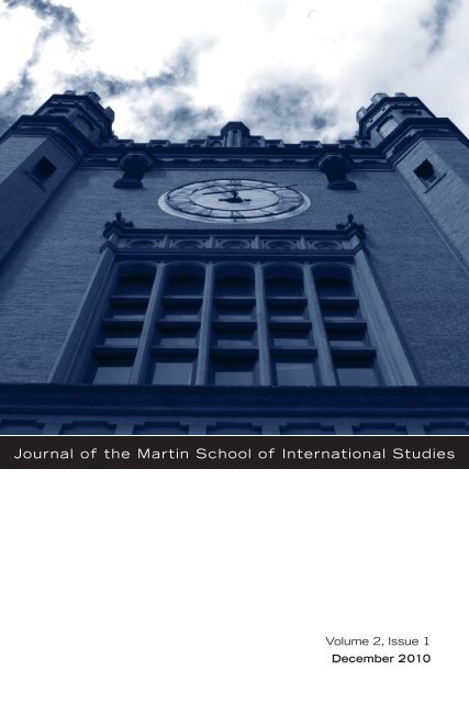 Journal of the Martin School of International Studies