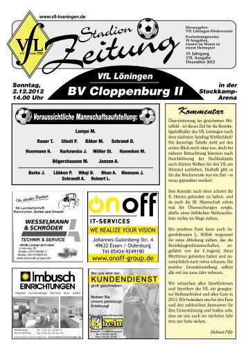 BV Cloppenburg II - VfL Löningen