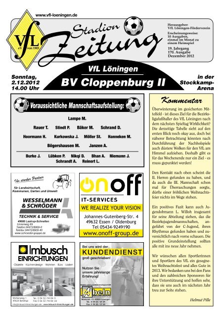BV Cloppenburg II - VfL Löningen