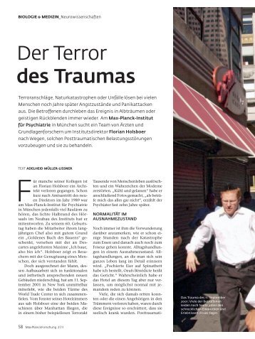 Der Terror des Traumas - Max-Planck-Gesellschaft