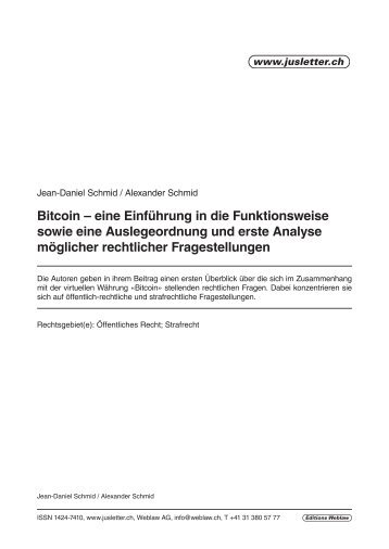 Bitcoin - epartners Rechtsanwälte
