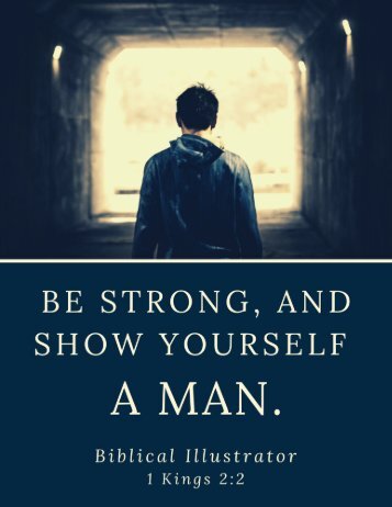 Show Yourself A Man 1 Kings 2:2