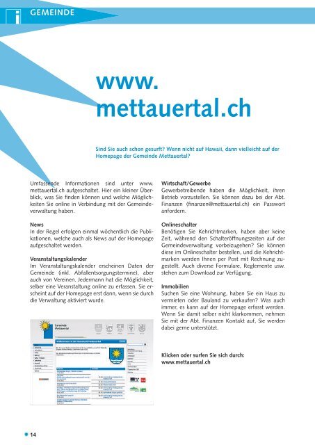 Info Gemeinde Mettauertal Einladung zur Bundesfeier 2010