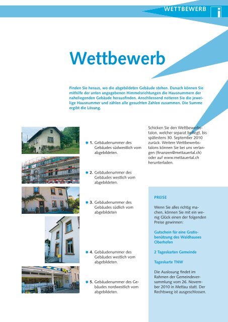 Info Gemeinde Mettauertal Einladung zur Bundesfeier 2010