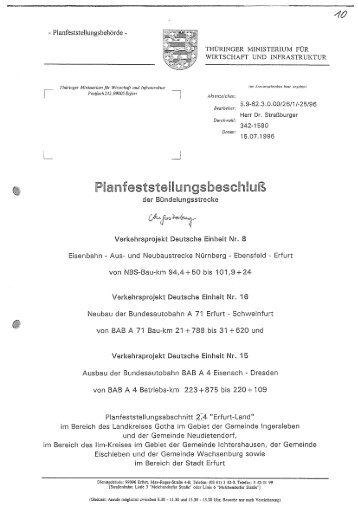 Planfeststellungsbeschluß PFA 2.4 - LFKS