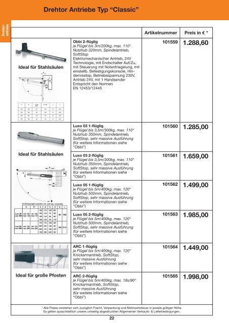 Preisliste komplett - Bauer Systemtechnik GmbH, Au in der Hallertau