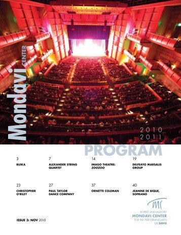 PROGRAM - Mondavi Center