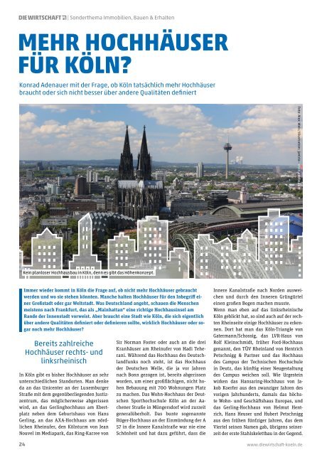 Die Wirtschaft Köln - Ausgabe 05 / 2020