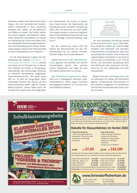 Klassenfahrten Magazin Heft 3/2020