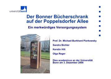 Der Bonner Bücherschrank auf der Poppelsdorfer ... - Universität Bonn