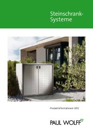 Steinschrank- Systeme - Paul Wolff GmbH