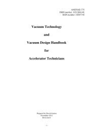 Vacuum Technology and Vacuum Design Handbook for Accelerator ...