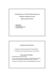 Skript Zum Praktikum Allgemeine Chemie Labortechnik Und