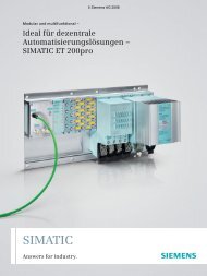 SIMATIC ET 200pro - Siemens Automation and Drives Group