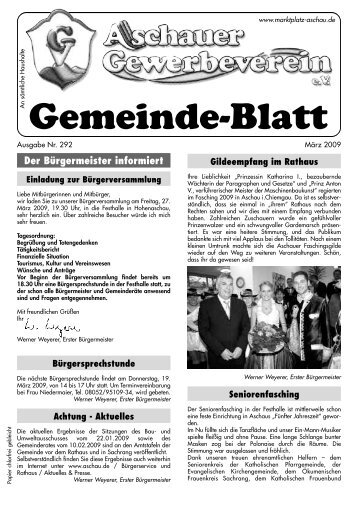 Gemeinde-Blatt - Gewerbeverein Aschau