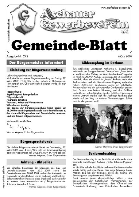 Gemeinde-Blatt - Gewerbeverein Aschau