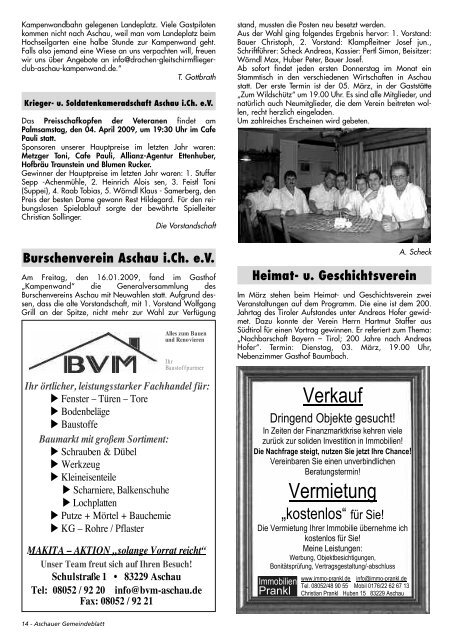 Gemeinde-Blatt - Gewerbeverein Aschau