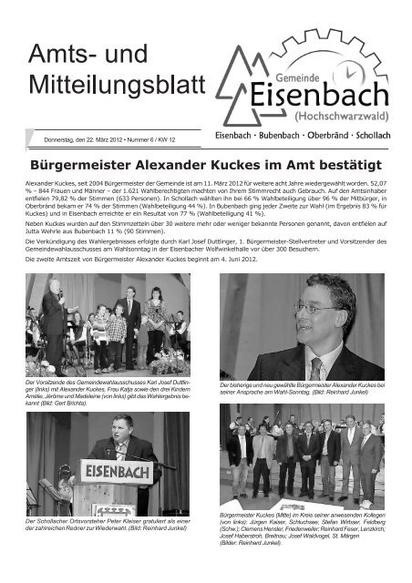 Bürgermeister Alexander Kuckes im Amt bestätigt - Gemeinde ...