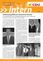 CDUintern - Ausgabe 7, Juli 2011 - Kreisverband Breisgau ...