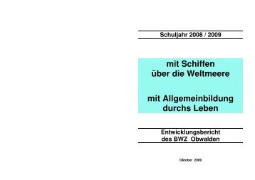 persönlichen Schiff der Allge- meinbildung - BWZ Obwalden