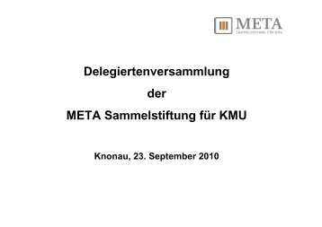 in CHF 1 000 - Meta-Sammelstiftung