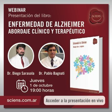 :: WEBINAR :: Presentación de l libro "Enfermedad de Alzheimer" D Sarasola, P Bagnati