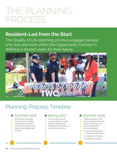 Quality of Life Plan for Opportunity Neighborhoods