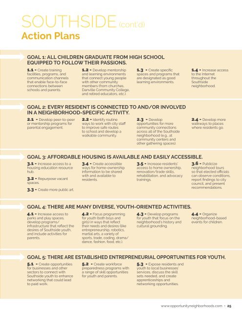 Quality of Life Plan for Opportunity Neighborhoods