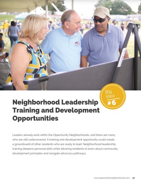 Quality of Life Plan for Opportunity Neighborhoods