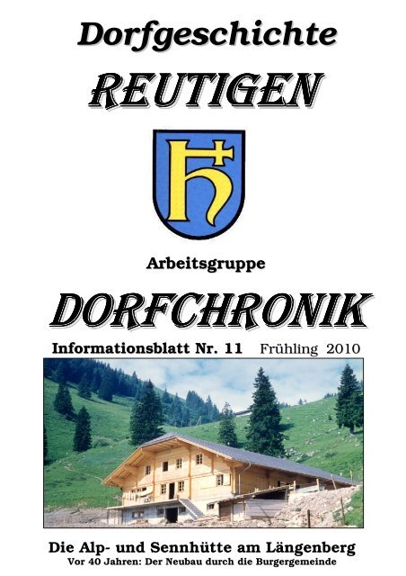 Dorfgeschichte Gemeinde Reutigen