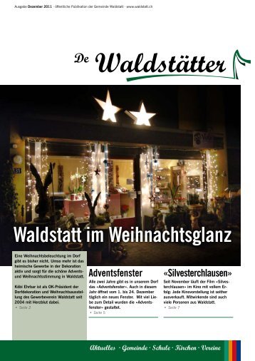 De Waldstätter - Dezember 2011 - Gemeinde Waldstatt