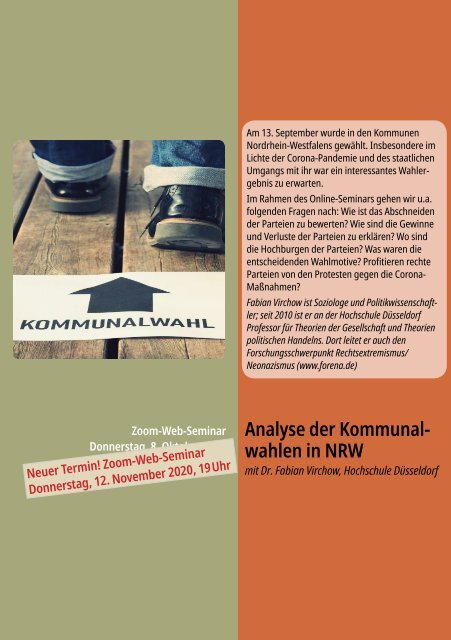 Web-Seminar: Analyse der Kommunalwahlen in NRW