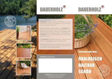 DAUERHOLZ Flyer - Tischlerei Tobias Janzhoff