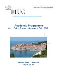 Academic Programme - IUC