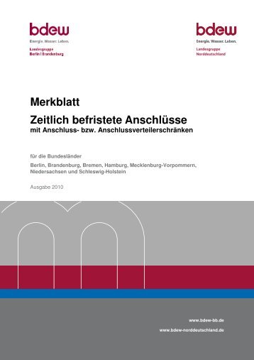 Merkblatt Zeitlich befristete Anschlüsse mit Anschluss - E.ON Edis