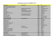 Ausstellerverzeichnis SÜDBAU 2011 - Messe Marburg