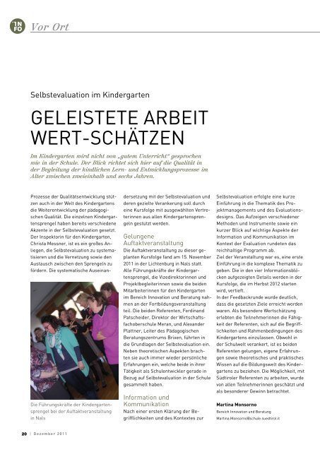 Guter - Kindergarten und Schule in Südtirol