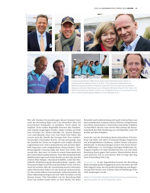 Berenberg Polo-Trophy 2012 (PDF) - Polo+10 Das Polo-Magazin